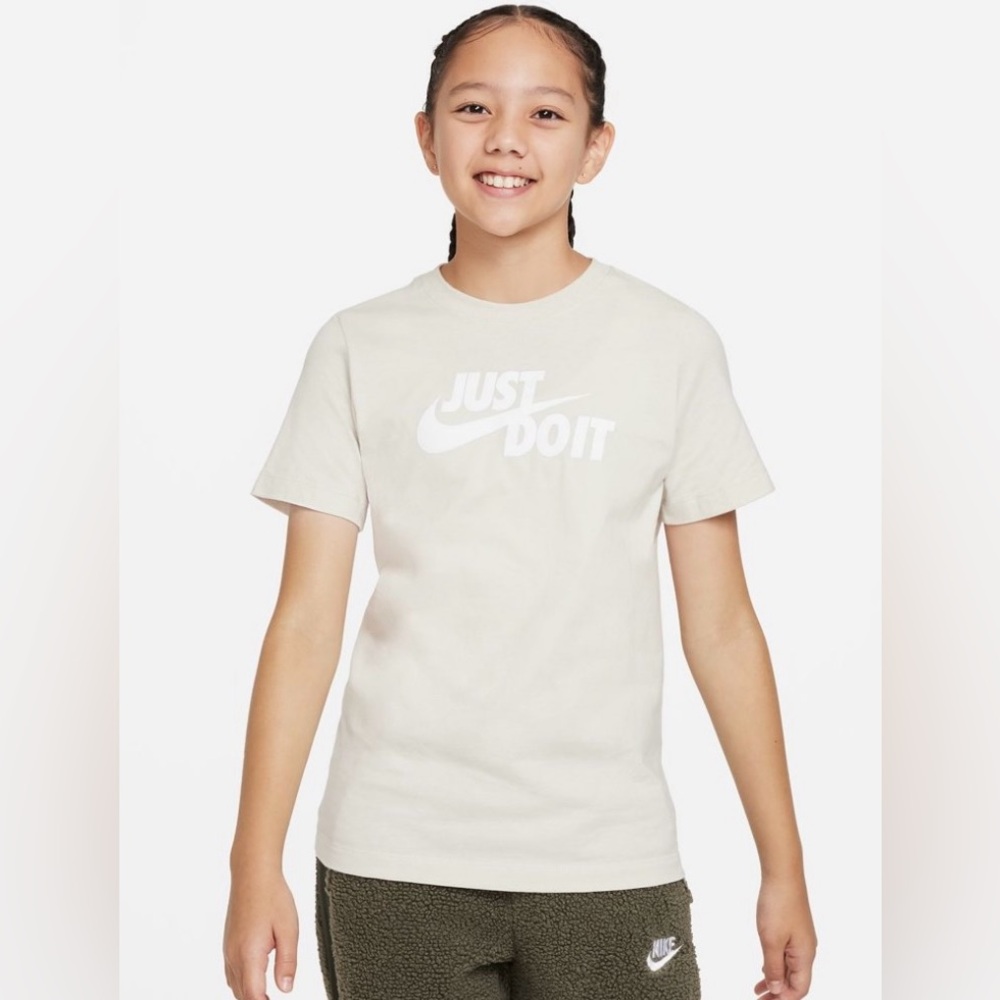 Boys 8-20 Nike Swoosh Tee. Size L. New with tag. Color:Light Bone